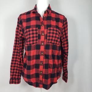 UO- BDG Red/Black Plaid Flannel Shirt